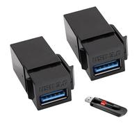 Connettore jack USB Keystone | 2 pezzi USB3.0 femmina a femmina inserto interfaccia USB, prolunga modulo piastra da parete USB per camera da letto, sala studio, soggiorno