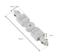 Connettore Lindby Linaro, bianco, regolabile, monofase LINDBY