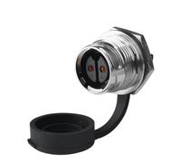 Connettore M24 a 2/3 pin IP68 impermeabile resistente filo metallico connettore a vite di bloccaggio circolare distanza di dispersione (solo presa A, 2P)