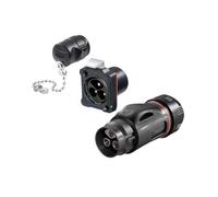 Connettore M24 a scatto inverso impermeabile spina aviazione 3 pin senza saldatura(Plastic reverse installation)