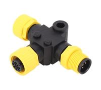 Connettore Marino a T per Reti NMEA 2000, Terminale a T Resistente All'acqua IP67 Durevole per Applicazioni Lowrance e Yacht, Connettore 1 X 5 Pin (YELLOW)