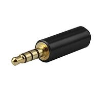 Connettore maschio a saldare da 3,5 mm a 4 poli maschio dorato nero codice 4 mm ecologico e praticoDesign durevole