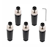 Connettore maschio M8 a 3 poli, connettore a sensore da 8 mm, spina a codice A, fusibile per filettatura M8 Aviation, connettore rotondo IP67, impermeabile, spina circolare industriale per esterni
