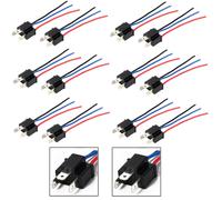 Connettore Maschio Pigtail 9003 HB2 H4 Per Fari Lampada Spina Adattatore X 12