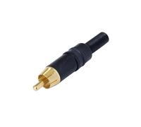 Connettore maschio RCA diritto compatibile cavi diametro esterno 3,5mm a 6,1mm