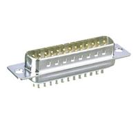 Connettore maschio tipo "D" con saldatura. Questo componente è ideale per unire saldamente e in modo sicuro diversi dispositivi elettronici, garantendo una connessione stabile e duratura.