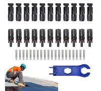 Connettore MC4-10 Coppie di Connettori per Cavi MC4,Kit Cablaggio Resistente con Pinze Crimpatrici per Casa Esterno
