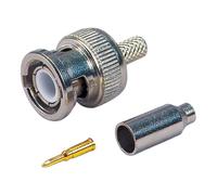 Connettore mini Hiltron BNC maschio per cavi coassiali MCX in metallo BNCMCX