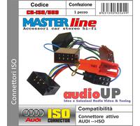 CONNETTORE MINI ISO SISTEMA AMPLIFICATO ECCETTO BOSE SYSTEM AUDI A6 1998 IN POI.