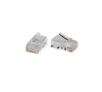 CONNETTORE MODULARE RJ45 ROLINE Connettore modulare RJ45 .6, Cavi di rete twisted pair Cat.6, Trasparente