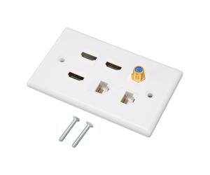 Connettore multimediale tutto in uno, placca a muro resistente agli urti per un collegamento completo dei dispositivi e un funzionamento sicuro,