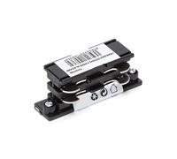 Connettore nero a 4 vie, lunghezza 75 mm, larghezza 31 mm, altezza 26 mm, progettato per semplificare la connessione e la distribuzione in impianti elettrici e di illuminazione.