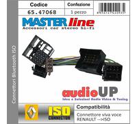 CONNETTORE ORIGINALE->ISO SISTEMA BLUETOOTH RENAULT MEGANE II DAL 2008 AL 2012