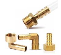 Connettore Pagoda 6 8 10 12 14 mm Connettore a barbiglio for tubo flessibile Filettatura coda 1/8 1/4 3/8 1/2 Raccordi for tubi dell'acqua in ottone 10 pezzi(6MM_3/4")