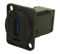 Connettore Passante A Angolo Destro Tipo A Usb 3.0 Plastica Nera