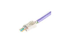 RJ45 Modular plug (8P8C) pass-through, CAT 6, shielded, AWG 26-24, 100 pieces