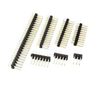 Connettore PCB a striscia con pin maschio in ottone a doppia fila, dritto, in oro, da 2,54 mm, 2 * 2/3/4/6/8/10/12/15/20/25/40P, lunghezza 11,5 mm, 0,1".(0.8U Gold,2x20P 100pcs)