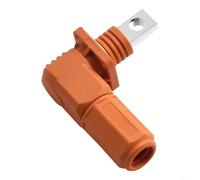 Connettore per accumulo di energia, 120 A, 200 A, terminale rapido, in rame rosso placcato argento, impermeabile IP67, per armadio batteria, carrello elevatore EV, ignifugo (200A-rosso)