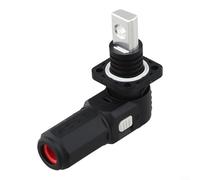 Connettore per accumulo di energia, 120 A, 200 A, terminale rapido, placcato in argento rame rosso, impermeabile IP67, per armadio batteria, carrello elevatore EV, ignifugo (200A-nero)