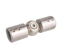 Connettore per Bastone Tenda Snodo Angolare Regolabile Robusto in Acciaio Inox Collegamento Universale Pesante per Angolo Tenda Connettore Elbow per F, 25mm Spazzolato