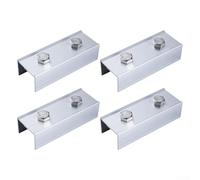 Connettore per binario in alluminio per modulo solare per staffa di montaggio fotovoltaica, design a forma di C con viti, 120 x 41 x 30 mm, compatibile con tetti in tegole e asfalto, 4