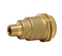 Connettore per bottiglia in ottone Regolatore Raccordo di collegamento di linea Filettatura maschio 1/4 "Connettori rapidi Facile da usare Connettore per bottiglia Regolatore per cilindro serbatoio