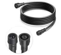 Connettore per cavi impermeabile a 2 pin, 16 AWG, 3 metri, IP68, con teste maschio e femmina, cavo di prolunga rapido per auto, camion, barca, strisce luminose a LED (1 striscia nera)