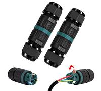Connettore per cavi impermeabile IP68 - Connettore per cavi impermeabile a 3 poli cavo di collegamento per diametro 5 - 12 mm, scatola di derivazione impermeabile a 2 vie, IP68, per giardino, esterno