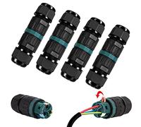 Connettore per cavi impermeabile IP68 - Connettore per cavi impermeabile a 3 poli cavo di collegamento per diametro 5 - 12 mm, scatola di derivazione impermeabile a 2 vie, IP68, per giardino, esterno,