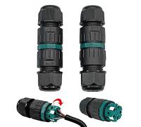 Connettore per cavi impermeabile IP68 per diametro cavo Ø 9 - 14 mm, cavo terra a 5 poli, scatola di giunzione esterna, colore nero, per giardino, esterno, pavimento, tetto (5 poli 2)