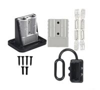 Connettore per cavo batteria per carrello elevatore Anderson 50A 2 pezzi con guaina per staffa per l'uso in camion, autobus, yacht e altri veicoli di grandi dimensioni che funzionano a 12 V 24 V