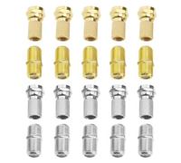Connettore Per Cavo Coassiale Tipo F Da 20 Pezzi, Connettore Per Cavo Antenna Satellitare, Resistente Alla Corrosione, Connettore Coassiale Tv (Oro, Argento).