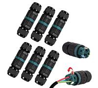 Connettore per cavo impermeabile IP68, connettore per cavo impermeabile a 3 pin, manicotto di collegamento per cavo da 5 a 12 mm di diametro, scatola di giunzione impermeabile IP68 a 2 vie per