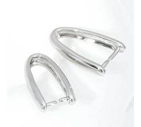 Connettore per ciondolo con cauzione liscia placcata in rodio alla moda, connettore per ciondolo con cauzione affusolata per accessori fai da te per la creazione di collane alla moda - placcato in r