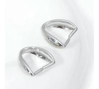 Connettore per ciondolo con cauzione liscia placcata in rodio alla moda, connettore per ciondolo con cauzione affusolata per accessori fai da te per la creazione di collane alla moda - placcato in r