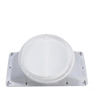 Connettore per condotto in plastica da 150 mm con aletta ammortizzatore a | Le alette attivate per gravità, impediscono il riflusso dell'aria fredda, bloccano gli odori sgradevoli