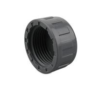 Connettore per condotto in PVC 1/2 3/4 1 I pollice, connettore filettato femmina, 20/25/32 mm a gomito dritto, adattatore a 3 vie (cappuccio, grigio, 32 mm)