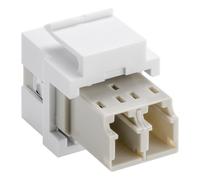 Connettore per fibra ottica Goobay Keystone LC-Duplex bianco