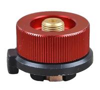 Connettore per fornello da campeggio di tipo split, con adattatore per bombola di gas a vite, rosso