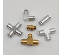 Connettore per macchina da caffè in alluminio o rame, progettato per attività idrauliche con layout incrociato I L T (alluminio L)