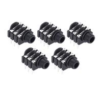 Connettore per Microfono Jack Stereo 6,35 mm 6P, Ricambio in Metallo Durevole