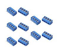 Connettore per morsettiera PCB, passo 5,0 mm, 2 o 3 o 4 pin, pin dritto per contatti in rame stagnato Kf301 Pa66, alloggiamento ignifugo, confezione da 10 pezzi, blu (C)