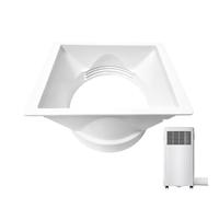 Connettore per pantaloni AC - 150 mm ABS | Portable Air Conditioner Exhaust Duct Adapter | Clockwise Counterclockwise Thread Window Vent Kit for Portable AC Units Home RV Use