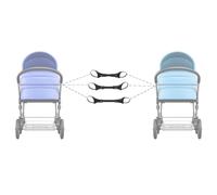 Connettore per passeggini gemelli - Passeggino per triplette e quarzetti, set di guarnizioni per passeggini, set di collegamento per passeggini a triplette e quarzetti, kit di guarnizione