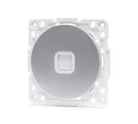 Connettore per presa telefonica tedesca e francese a 1 via. Ideale per installazioni moderne, garantisce connessioni eleganti e di qualità. Design e funzionalità in uno.