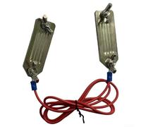 Connettore per recinzione elettrica con piastra in acciaio inossidabile e opzioni di clip singola o doppia per recinzione di capre e bestiame, lunghezza del filo regolabile per semplificare i