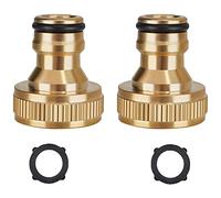 Connettore per rubinetto in ottone, connettore femmina da 3/4", adattatore per rubinetto filettato ad attacco rapido, per connessioni di componenti per tubi da giardino e casa.