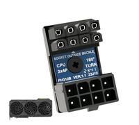 Connettore per scheda grafica, adattatore grafico di precisione - Premium 180 gradi 8 pin, da maschio a femmina standard, scheda madre di espansione PCIe adattatore | Multipurpose Outdoor Indoor