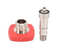 Connettore per serbatoio CO2 Filettatura da G5/8 a 1/4 Bspp in acciaio inossidabile Connettore per bombola di CO2 quadrato rosso per accessori di ricambio per bombole di