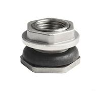 Connettore per serbatoio dell'acqua da giardino, 1/2", in acciaio inox, con filettatura a 4 punti, per secchio della pioggia, torri d'acqua e sistemi idrici esterni